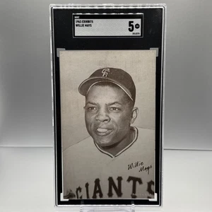 1962 Exposiciones Willie Mays Red Stat Back Gigantes de San Francisco SGC 5 - Imagen 1 de 2