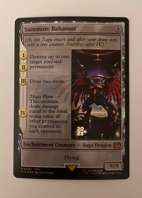 Summon: Bahamut (Prerelease Promo, "2025" Stamped, Foil) - MTG Final Fantasy - Image 1 of 2