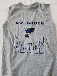 Mighty Mac Boys NHL St. Louis Blues Muscle Tee Size 8-10 Preowned - Picture 1 of 5