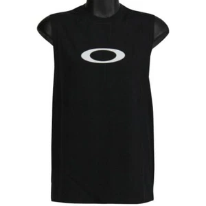 Oakley O Muscle Tank Mens Size L Large Jet Black Casual Singlet Logo Summer Tee - Picture 1 of 4