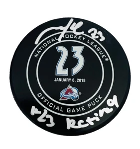 MILAN HEJDUK COLORADO AVALANCHE SIGNED RETIREMENT GAME PUCK BECKETT COA LE 5/23 - Picture 1 of 2