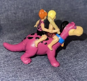 1992 Flintstones PVC Figur Bam Bam + Pebbles Riding Dino DAKIN Amblin - Bild 1 von 6