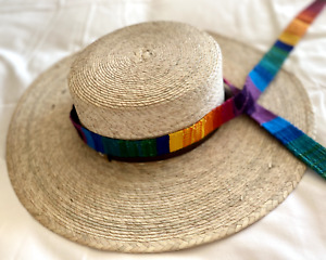 Belt Strap Guatemala Hat Band Cotton Woven Rainbow Pride Green Purple Red Blue