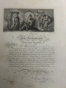 Francesco Bartolozzi da Henry Tresham - Foglio di dedica a Giorgio III- 1793- - Foto 1 di 7