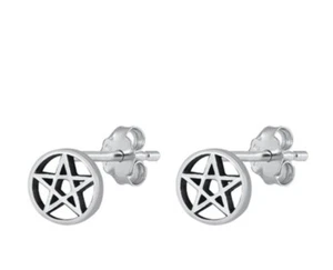 Star Mini Stud Earrings Genuine Sterling Silver 925 Height 5 mm - Picture 1 of 1