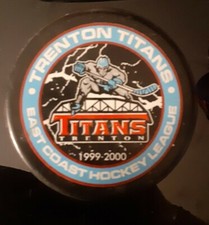 Trenton Titans 1999-2000 Season ECHL Logo Puck