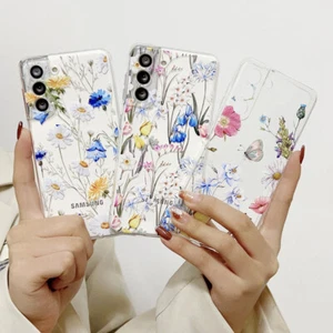 For Samsung Galaxy S24 S23 S22 A71 A55 A33 A14 Note20 Floral Pattern Phone Case - Picture 1 of 20