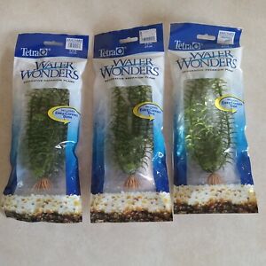 Tetra Anacharis 9" 23 cm Aquarium Plants Plastic Green Fish Plant Lot 3