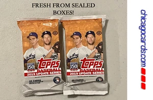 2x 2019 Topps Update HOBBY Jumbo Pack Look4 Tatis Guerrero Rookie RC Trout AUTO - Picture 1 of 12