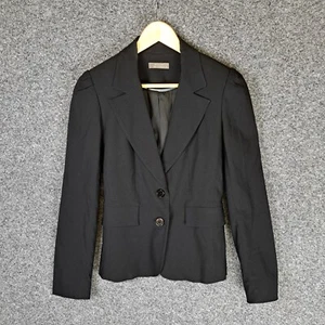 Jacqui E Womens Blazer Jacket Size 8 Black Career Corporate Office Work - Picture 1 of 10