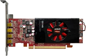 Dell / AMD FirePro W4100 2GB PCI-E Video Card with Quad Mini Displayports 25D14 - Picture 1 of 2