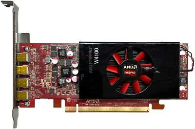 Dell / AMD FirePro W4100 2GB PCI-E Video Card with Quad Mini Displayports 25D14 - Image 1 of 2