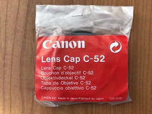 [Sin usar] Tapa de lente frontal original Canon C-52 52 mm para NFD FD nueva FD JAPÓN - Imagen 1 de 2