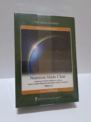 The Great Courses - Nutrition Made Clear 2009 DVDs & Guidebook Set New - Image 1 of 4