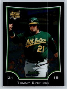 2009 Bowman Chrome Draft Tommy Everidge Rookie Oakland Athletics RC