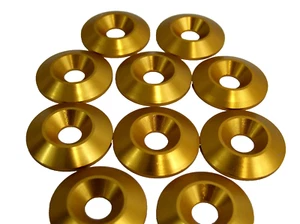 Kart Alloy CSK 30 x 5 x 8mm Seat Washers M8 Gold x 10 - NextKarting - Picture 1 of 1