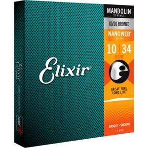 Elixir Strings for MANDOLIN Nanoweb Light 10-34 In Stock-Free Ship from U.S. - Picture 1 of 2