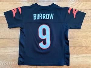 Jugend Jungen Größe 5-6 Joe Burrow #9 Cincinnati Bengals schwarz Trikot Kleinkind - Bild 1 von 5
