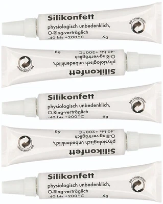 SHB SWISS GMBH 5 x Silikonfett 6 g Tube für O-Ringe im Kaffeevollautomat