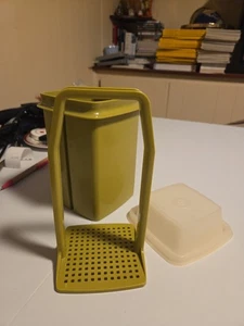 Vintage Tupperware Pickle Keeper Pick A Dill olivgrün 1330-10 Deckel & Behälter - Bild 1 von 6