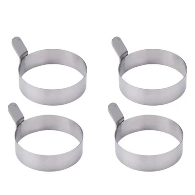  2pcs Stainless Steel Egg Rings Cooking Mold Non Stick Heat Resistant Kitchen Tool - Image 1 of 4