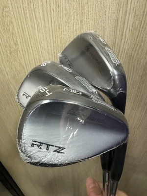 New! Cleveland RTZ Black  50*, 54*, 58* Wedge Set - All Mid Bounce - Image 1 of 4