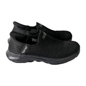 Women's Skechers Go Walk 7 Springtime Hands Free Slip Ins Sneakers Black Sz 7.5 - Picture 1 of 13
