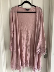 Yours Pink Lightweight Cardigan Beach Cover Up Size 22-24 - Picture 1 of 4