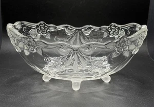 Centro de mesa de cristal vintage Mikasa Walther cuenco arcos, cintas y flores - 9,5" - Imagen 1 de 13