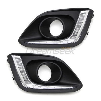 2x DRL FOR SUZUKI SWIFT DZIRE 2014 2015 2016 FOG LAMP LED DAYTIME RUNNING LIGHT - Image 1 of 4