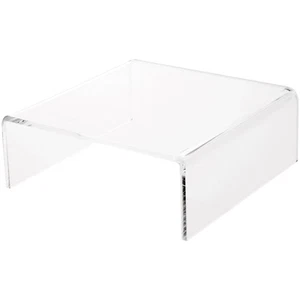 Plymor Clear Acrylic Short Square Display Riser, 3" H x 8" W x 8" D (1/4" thick) - Picture 1 of 3
