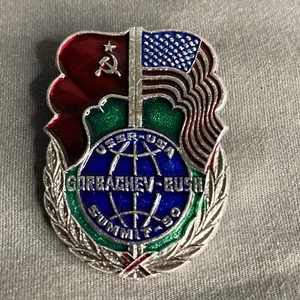 1990 UdSSR-USA Gorbatschow Bush Gipfel Pin Politisch - Bild 1 von 3