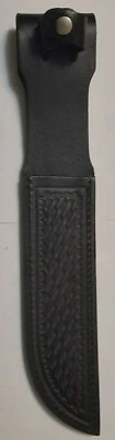 Fixed Blade Knife Sheath Black Basketweave Fits Up To 7 Inch Blade SH213 - Image 1 of 4