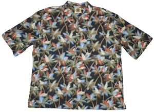 Pusser's Island Men's Hawaiian Shirt XL Silk Short Sleeve Leaves Floral Black ๐
- Picture 1 of 9