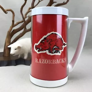 University of Arkansas Razorbacks Vintage Plastic Thermo-Serv Mug NCAA - Picture 1 of 6