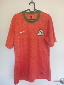 Zambia National Football Shirt Nike Authentic Size L 2014 Away (Orange) - Picture 1 of 8