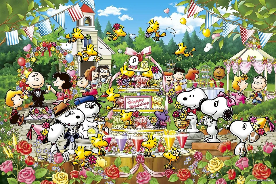 Epoch 1000 Pcs Jigsaw Puzzle Peanuts Woodstock Wedding 50x75cm 15402 Japan
