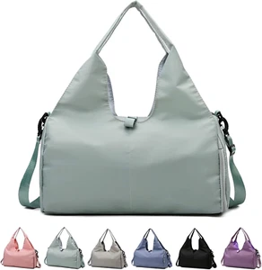 Yoga Gym Bag for Women, Gym Duffel Bag with Yoga Mat Holder & Shoe Compartment, - Picture 1 of 6