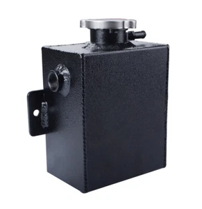 Depósito de refrigerante universal de aluminio 1,2 L cabezal de expansión de desbordamiento tanque negro - Imagen 1 de 9