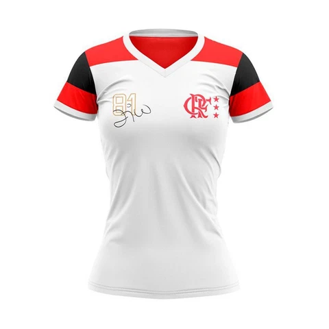 Flamengo Jersey Zico Retro Babylook Women Braziline Shirts Cover