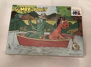 Factory Sealed 1985 GUMBY and Pokey 100 Stück Warren Puzzle 11,5"x6,25" - Bild 1 von 4