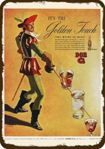 1946 DON Q Rum / DOLWICK Art Vintage-Look-Edge * DECORATIVE REPLICA METAL SIGN * - Picture 1 of 1