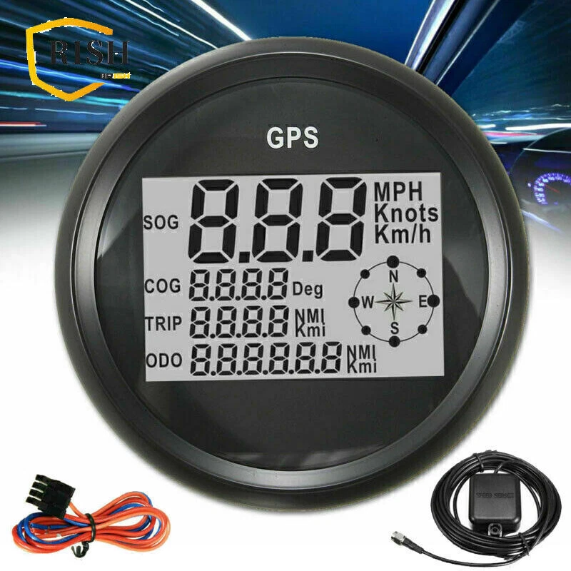 Wasserdichte GPS Tachometer Geschwindigkeitsmesser Kilometerzähler Für Auto Boot - Bild 1 von 4