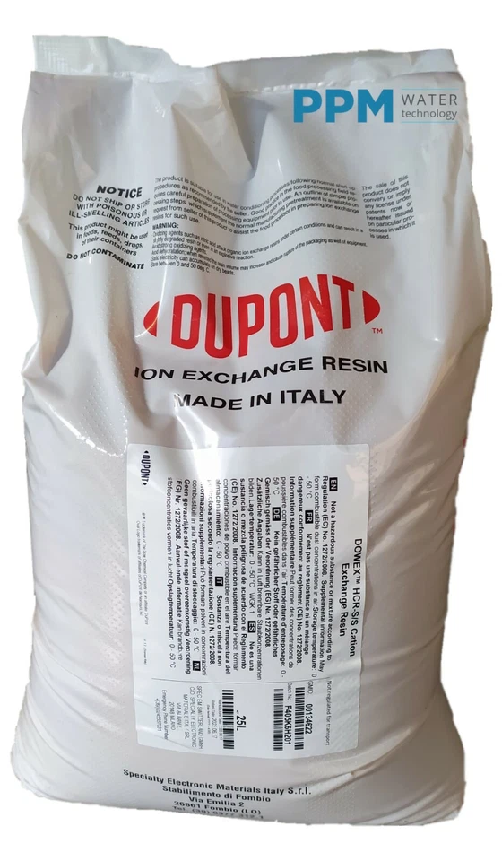 DOWEX - DUPONT RESINA DOWEX- DUPONT- PER ADDOLCITORE-DEPURATORE CERTIFICATA CE DA 1 LITRO
