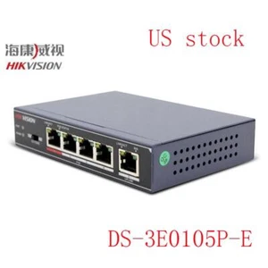 PoE Injector Switch 100Mbps Unmanaged PoE Switch DS-3E0105P-E US stock 4 Ports - Bild 1 von 4
