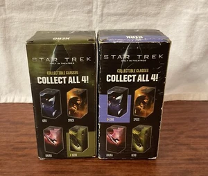 2008 Star Trek Set of 2 Glasses Nero & Kirk - NOS/New In Boxes - Picture 1 of 4