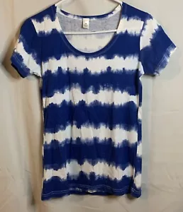 Camisa informal de manga corta para mujer Juniors West Loop talla M - azul/blanco manga corta - Imagen 1 de 3