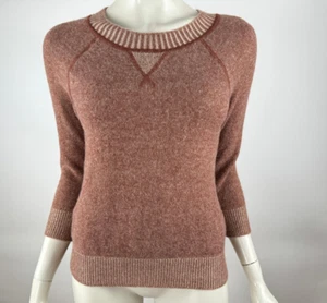 J Crew Italian Cashmere 3/4 Sleeve Sweater Women XS Round neck Stretch Pullover - Picture 1 of 10
