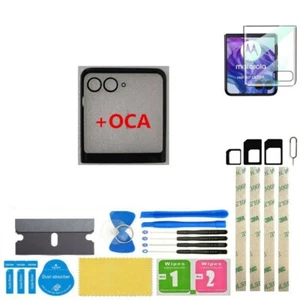 For Motorola Razr 40 Ultra XT2321 Black Small Front Outer Screen Glass Lens OCA - Zdjęcie 1 z 5