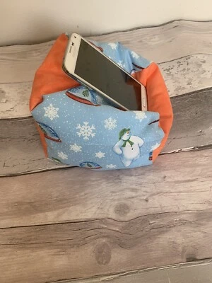 The Snowman  XL Mini Phone Holder Cushion Stand - Image 1 of 4
